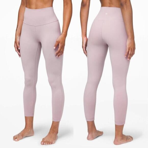 LULULEMON Wunder Under High-Rise Tight 25" Size 6 Smoky Blush - Picture 1 of 5